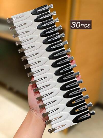 30 Stücke Haarklammern für Frauen Einfarbig, minimalistischer Stil, schwarz & weiß Haarklammern, kleine Haarklammern, Alligatorklammer Design, Haaraccessoires für Frauen, Haarklammern, Urlaubsaccessoires, geeignet für Casual Alltag und Outdoor, Haaraccessoires, Frauenzubehör, Kopfschmuck, Haarspangen