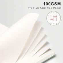 AHGXG Bullet Dotted Journal Notebook, Hardcover Leather Dotted Notebook 140 Pages, A5 Grid Paper Notebook, Gsm Thick Paper, Bullet Journaling, 5. X 8.3, Sage Green - vàng hồng - Xem 11