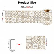 1 pieza Adhesivo de PVC para cocina, pegatina de pared con patrón geométrico retro plano, apta para pared, piso, zócalo, decoración de molduras, decoración de azulejos, decoración del hogar, cocina, sala de estar, baño, dormitorio, oficina - Multicolor - Ver 12