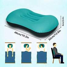 1 Stück multifunktionales tragbares aufblasbares Kissen, faltbar für Outdoor-Reisen, Camping, geeignet für Zuhause, Reisen, Arbeit, Camping