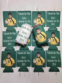 Custom Christmas Can Cooler Sleeves 1/5pcs, Personalized Picture/Texts Party Beer Cooler For Wedding/Birthday/Xmas/Business Promotional. Bulk Personalized Insulated Can Drink Holder With Logo Image Text For Halloween Christmas Holiday Party Decorations Supplies Favors. Wedding Favors For Guests, Party Coasters, Bridal Shower Gift, Table Decoration - Multicolor - View 11