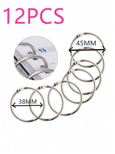 12pcs Anti-Rust Iron Shower Curtain Hooks - Suitable For Rods, Doors, Etc. - Smooth Sliding, Bathroom AccessoriesChristmas Decor