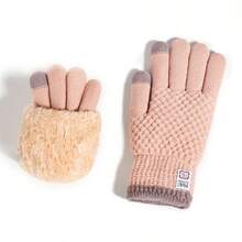 Women's Touchscreen Gloves, Warm Thermal Lining, Outdoor Cycling, Knitted Gloves For Autumn/Winter
