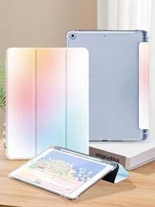 Color Gradient Pattern Tablet Case, Compatible With IPad 9.7/10.2/10.5/10.9/12.9/Pro 11, 10th Generation, Compatible With Samsung Galaxy Tab S6 Lite 10.4-Inch, Compatible With Kindle Paperwhite 12th Gen 2024, Released In 2022 Kindle (11th Generation), Soft And Drop Resistant, Intelligent Standing/Automatic Wake-Up/Sleep - Multicolor - View 4