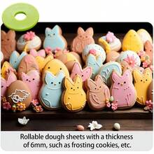 Rodillo de acero inoxidable de espesor ajustable para hornear masa, pizzas, fideos, herramienta de cocina - Plata - Ver 10