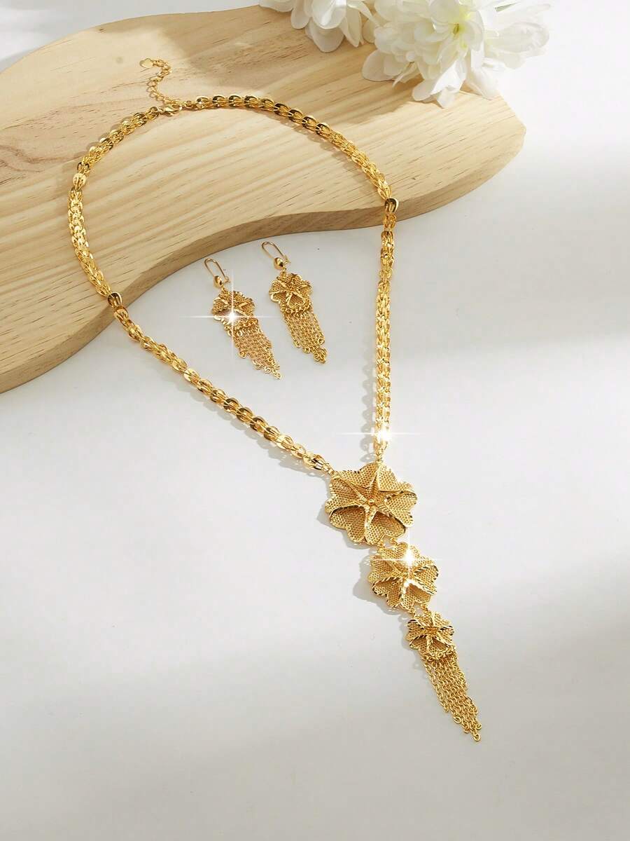 Mgyi goldfarbene Kupfer modische und hochwertige Luxus Retro für Frauen, 18 Karat vergoldete elegante Luxus quadratische Design Halskette für Frauen, geeignet für Nigeria, Dubai, Naher Osten, Saudi-Arabien Braut Hochzeit, täglicher Gebrauch, Hochzeitsjubiläumsgeschenk, Halloween Geschenk für Freunde