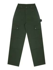 Women Casual Green Cargo Pants Y2K Washed Multi-Pocket Stretch Baggy Wide Leg Pants Sexy Streetwear Loose Pants, 2026 Summer. - Green - View 6