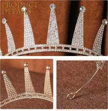 Tiara de la Estatua de la Libertad - Corona de metal tipo Renfaire para novia con picos, diadema para mujeres, disfraz de Renacimiento, Halloween - Plata con diamantes de imitación verdes - Ver 4