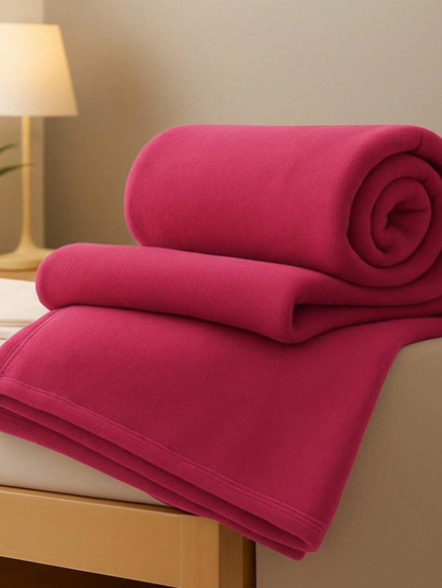 Double Blanket, Smooth Microfiber, Soft Touch, 2.00 X 1.80 M, Various Colors - 玫紅色 - 查看 1