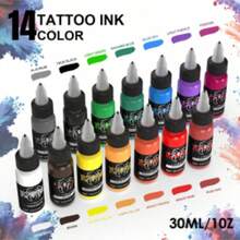 1/7/14 Pcs Tattoo Colours, Tattoo Ink Kit, Professional Tattoo Pigments, 30ml (1.01)/1 Bottle, Long Lasting Body Art Pigments, Colourful, Long Lasting , Easy To Handle And Easy To Use, Fragrance Free, Suitable For Most Skin Types, Suitable For Artists, Beginners, Students, Proms, Halloween, Make-Up, Christmas Parties - Long Lasting, Waterproof, Hypoallergenic, Tattooing A Must Have For Tattoo Artists