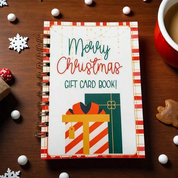 1PC Vintage Snowflake & Holly Christmas Card Set - Detachable Festive Greeting Cards | All-In-One Holiday Keepsake Collection For Family, Teachers, Colleagues & Friends