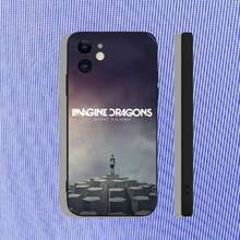 Custodia per telefono compatibile con I-Imagine Dragons LOOM, adatta per modelli 17, 16, 15, 14, 13, 12, 11, Pro, Max, Plus, Air, X, XS, XR, SE, 8, 7, Mini, in morbido nero, compatibile con custodia per 17, 17 Pro, 17 Pro Max