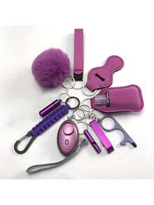 9 chiếc móc khóa báo động an toàn cá nhân, còi và dụng cụ mở khóa khẩn cấp - Bộ bảo vệ cá nhân nhỏ gọn, thiết bị phòng ngừa di động cho xe hơi/văn phòng/du lịch Túi quà Giáng sinh Mặt dây chuyền xe hơi Giáo viên Bạn bè Chị em Ý tưởng quà tặng - Nhiều màu - Xem 10