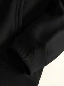 KATSEYE Gabriela Women'S Hooded Sweatshirt - Black With Red Lettering & Cat Face Graphic, Adjustable Drawstring Hood, Cozy Fall/Winter Pullover, Casual Long Sleeve Top For Casual Attire, Cat Hoodie, Autumn Apparel, Playful Design, Comfortable Fit, Durable Fabric, Streetwear Style,  Hoodie, Soft Material, Printed Hoodie, Streetwear Lovers, Cat Lovers, Women'S HoodiesOversized Women's Hoodie,Street Style Outfit,Sudadera - 黑色 - 查看 4