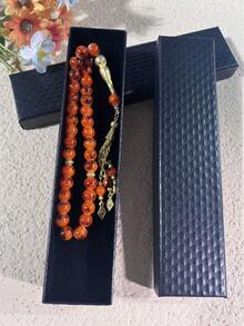 New Ramadan Golden 3-Bead Glass Tasbih Bracelet, Silver Hollow Craft, Islamic Religious Ritual Tasbih, Exquisite Gift Box, Essential Prayer Beads For Daily Prayer And Ramadan - Multicolor - View 10