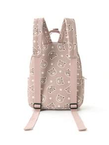 1 Piece Of Children'S Khaki Bear Print Backpack, Lightweight And Durable Casual Schoolbag, Cute Cartoon Student Bag, Multi-Scene Travel Bag - Multicolor - View 7