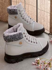 2025 Nuevos zapatos de otoño/invierno para niñas, zapatos de suela gruesa para niños grandes, zapatos escolares, zapatos casuales versátiles de moda para niñas, zapatos escolares de niña con cordones, zapatos escolares para adolescentes, botas escolares, botas de tobillo casuales