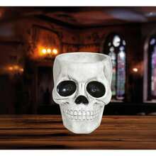 Fiestas Guirca Calavera Decorativa de Resina Estilo Macabro para Fiestas Temáticas, Decoración de Halloween y Manualidades, Figura de Calavera con Detalles Realistas y Piedra Negra, Ideal para Decorar Espacios y Celebraciones Espeluznantes - Envío GRATIS ✅ Entrega 24/48h a España (península) - Multicolor - Ver 3