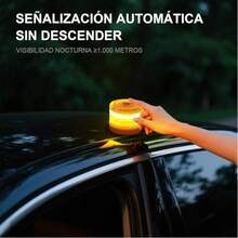 EXTRASTAR/OWEI Luz de Emergencia V16 Homologada DGT con Geolocalización 3.0 - Aviso Ubicación Coches, Plan de Datos Incluido - Base Imantada IP54 - Cumple Normativa 2026