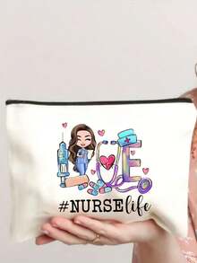 Neue tragbare Aufbewahrungstasche - Mini Kosmetiktasche, Kulturbeutel, Erste-Hilfe-Set, Reiseaccessoires, tragbare Reise-Kulturtasche mit Reißverschluss, Strand-Kulturtasche, bedruckte Aufbewahrungstasche, Datenkabel-Aufbewahrungstasche, der Luftfahrtstandard-konformen Kosmetiktasche; kann Medikamente, Erste-Hilfe-Artikel usw. aufbewahren.