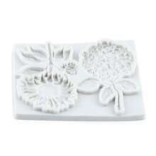 向日葵硅胶模具绣球花翻糖糖果模具蛋糕装饰纸杯蛋糕装饰糖果聚合物粘土胶泥 - 灰色 - 查看 4