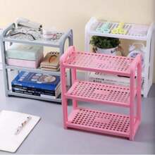 Estante de tres niveles de color blanco 28.5 x 13.5 x 31 cm - Blanco - Ver 3