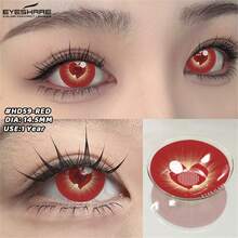 EYESHARE 1 Pair Blue Colored Contact Lenses For Halloween Anime Makeup Red Contact Lenses Purple Contact Lenses For Cosplay Green Contact Lenses For Eyes, Yearly Use, 14.5mm - No Degree - 年拋 - 查看 12