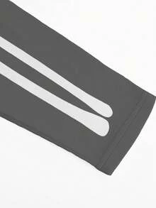 Men'S Fashion 3D Printed Long Sleeve T-Shirt, Casual Knit Polyester Top, Regular Fit, Round Neck, Geometric Skeleton Design, Spring/Autumn Season, Stretch Fabric, Unisex