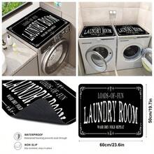 - Cubierta superior para lavadora y secadora, 23.6x 19. pulgadas, funda antideslizante para lavadora y secadora para la parte superior, color negro - Negro - - Ver 1