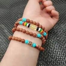 1 String 4/6/8/10mm Natural Stone Jinsha Stone Round Beads DIY For Earring Bracelet Ornaments Material Accessories - Đỏ - Xem 3
