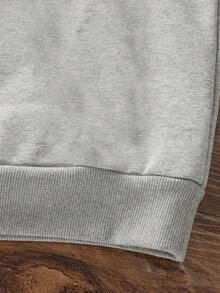 1pc Tween Boy Thermal Lined Thick Warm Sweatshirt, Young Student Clothing, Suitable For Kids Autumn/Winter Long Sleeve Top