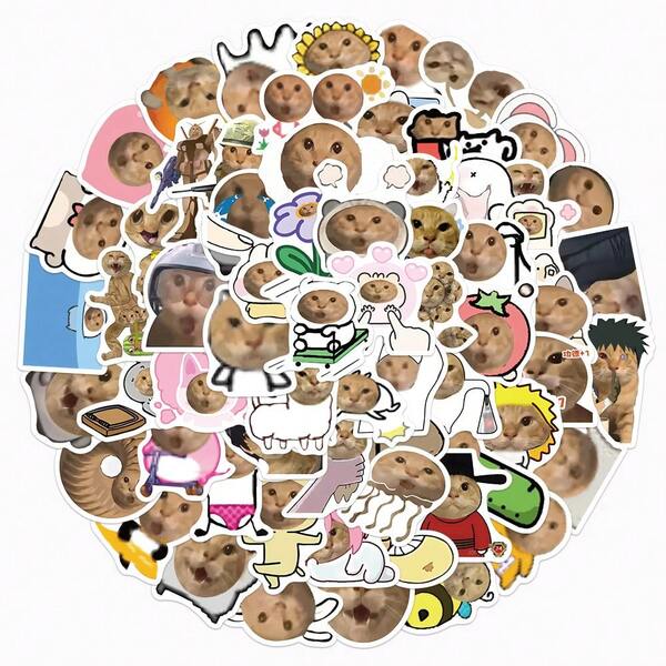 70PCS Abstract Adorable Spider Centenarian Cat Graffiti Fun Stickers Aesthetic Decorative Water Bottles, Safety Hats, Luggage, Bicycles, Skateboards