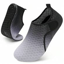 Scurtain Barefoot Water Shoes For Women Men Beach Swim Aqua Socks Summer Quick-Dry Sandals Slippers - 灰黑 - 查看 1