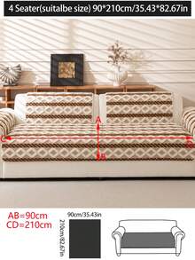 1 pieza Funda de cojín de sofá acolchada y gruesa para otoño/invierno, de color café oscuro, moderna y minimalista, antideslizante, a prueba de polvo y lavable, suave y resistente a la decoloración, protectora para mascotas, ajustable para sofá en forma de L, sofá de 1/2/3/4 plazas, adecuada para dormitorio, oficina y sala de estar