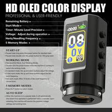 1 Set Wireless Tattoo Maschine Kit mit 20 Stücke gemischten Nadeln, Tinte, einstellbar 2,0-4,2 mm Hübe, Tattoo Stift Stromversorgung Pistole für Permanent Make-up für Künstler, "Kiss of Dragon" - Schwarz - Übersicht 4