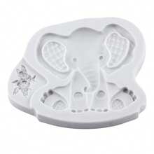 Moldes de fondant con diseño de elefante para decoración de pasteles, decoración de cupcakes, dulces, arcilla polimérica, pasta de goma - Gris - Ver 7