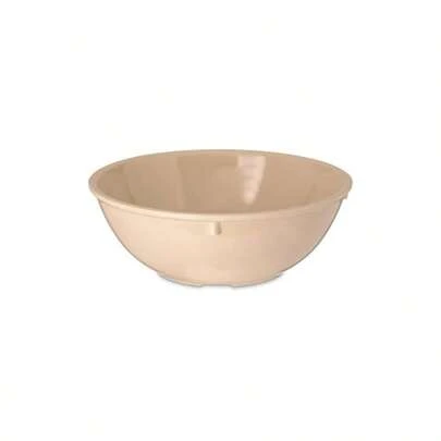 Kingline Nappie Bowl, Heavy Duty Melamine Dish Serving, 14 Oz, 1 Count, Tan
