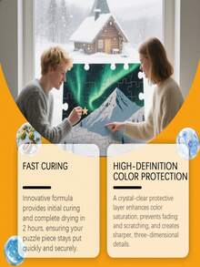 Puzzle Glue, DIY Puzzle Transparent Adhesive For Students, Office, Creative Crafts. Designed For Initial Fixation And Fully Dry Within 2 Hours, Ensuring Your Puzzle Pieces Are Quickly And Firmly Secured. Handmade, Student, Art, Adhesive, Glue