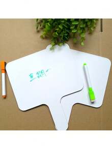 10 Pieces Dry Erase Answer Paddles Handheld Double Sided Paddles Mini White Boards Small White Board Dry Erase Signs Auction Paddles For Students Classroom Voting Games - Multicolor - View 3