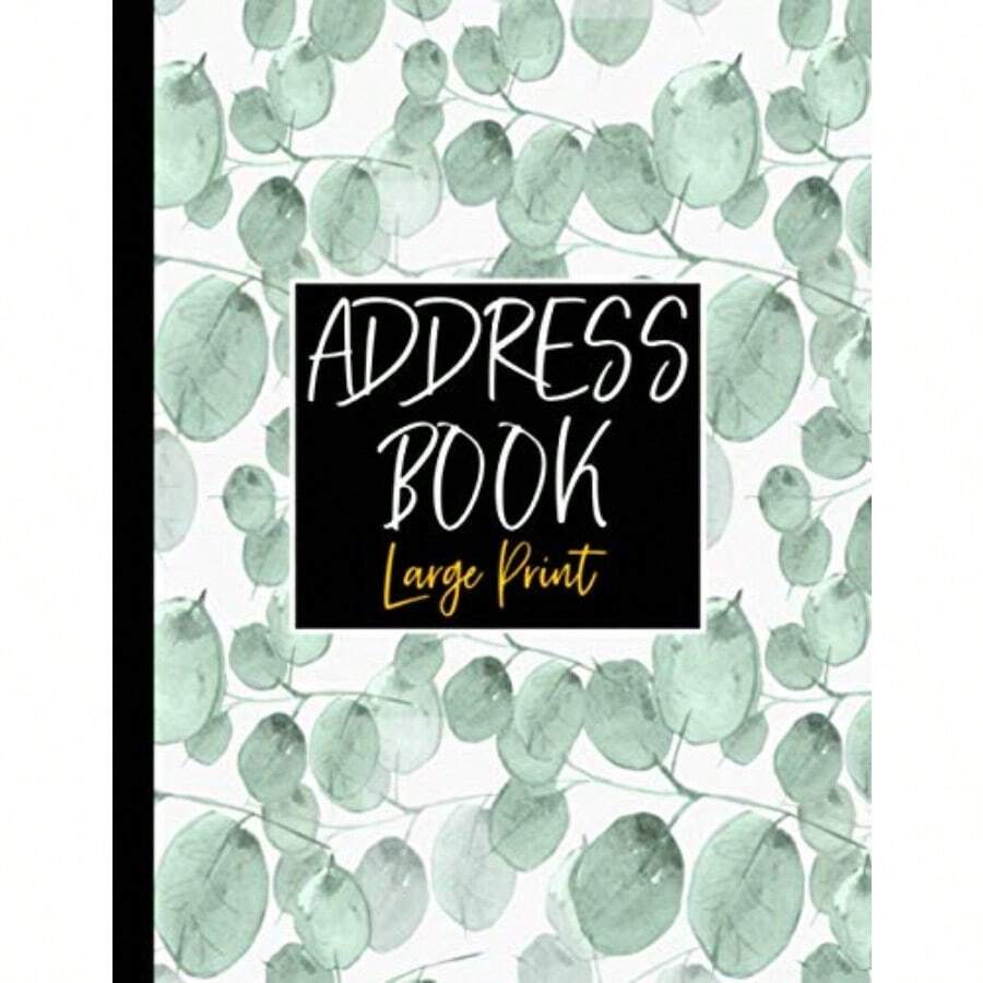 Address Book Large Print: Telelphone Address Book For Seniors Large Font Size Telephone Address Book Big Print With AZ Alphabet Index More Than 400+ Contact Entries - As Pic - View 1