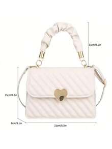 Fashionable And Elegant One-Shoulder Handbag For Women - Khaki - View 5