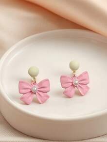 1 par de pendientes de lazo elegantes y geométricos para mujer, accesorios de joyería elegantes para ropa diaria. Pendientes de lazo dorados de Navidad, regalos navideños y de Año Nuevo. Pendientes de verano con diseño de lazo, accesorios de joyería para fiestas en la playa. - pendientes de lazo - Ver 9