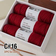 3pcs/Pack Chunky Hand Knitting Yarn, Alpaca Knitted Blend Thick Yarn For Sweater, Scarf, Jacket DIY