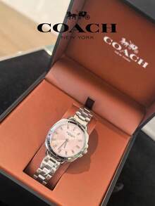 Coach Tatum Blush Dial Stainless Steel Women's Watch 28MM - Silver - View 6