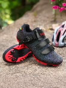 男女通用，夜光骑行运动鞋，MTB 山地自行车鞋，休闲跑步轻便时尚步行户外自行车鞋，徒步鞋 - 紅色 - 查看 6