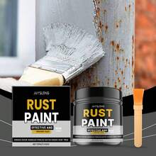 Gray Anti-Rust Paint, Home Use Waterproof, Weather-Resistant, Durable Metal Paint For Renovation - Black - View 2