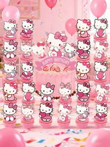 25 شوكة كعكة على شكل قطة KT لتزيين الكعك في حفلات المنزل والحرم الجامعي وحفلات التجمع، ديكور حفلة