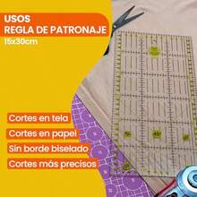 SNADI Patchwork Ruler 15 X 30 Cm Patchwork Ruler For Sewing Craft Transparent And Yellow Markings For Accuracy