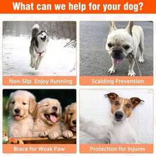 24 Piezas de Almohadillas de proteccin Antideslizantes para Patas de Perro, Zapatos para Perros autoadhesivos Desechables, Negro S - M - Ver 3