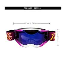 Gafas de moto para hombres, a prueba de viento, transpirables, gafas de motocross, casco todoterreno, accesorios para motos de cross ﻿ - Azul-Azul - Ver 8